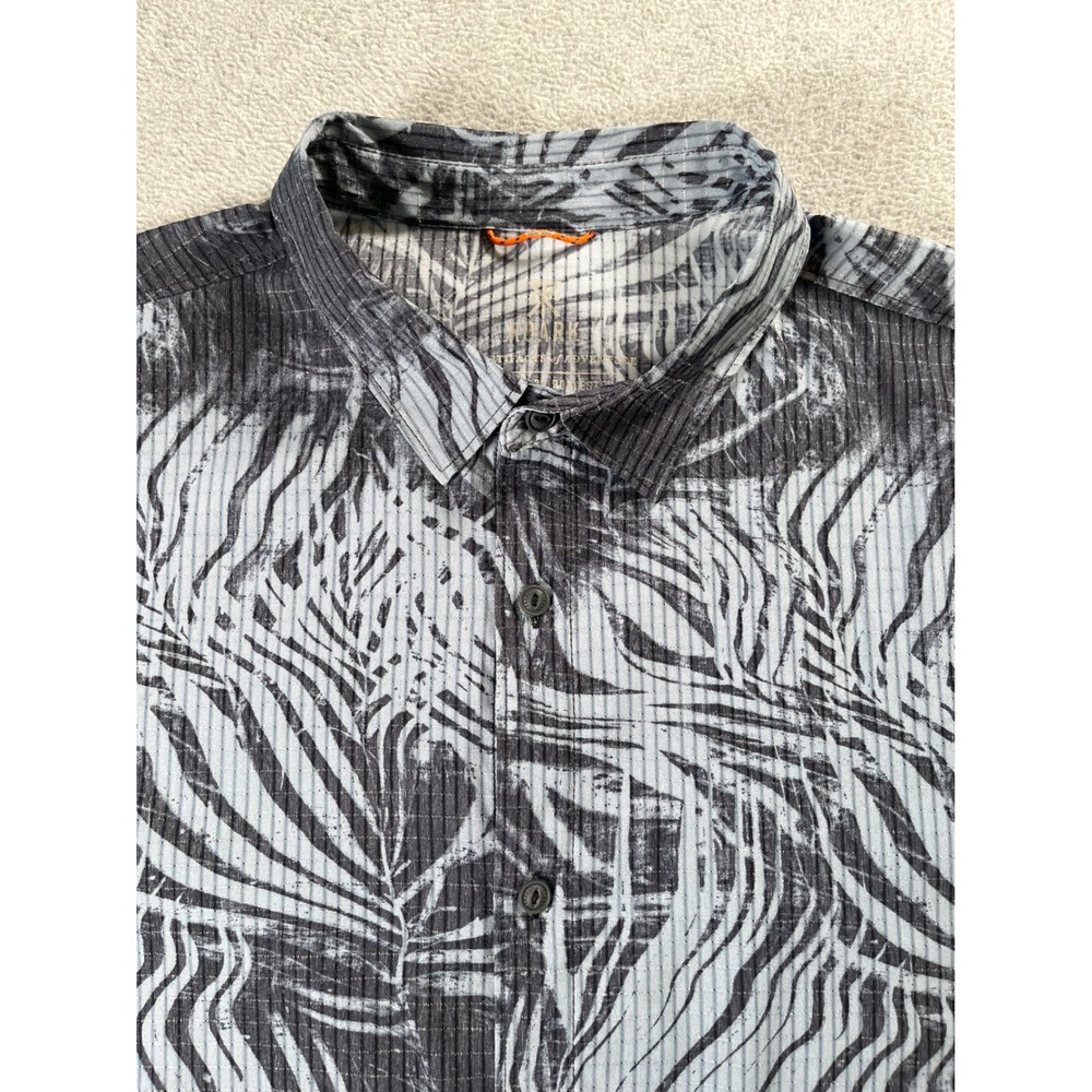 Roark Artifacts of Adventure Bless Up Marrakech Shirt Mens L Grey Zebra Print - Picture 4 of 9